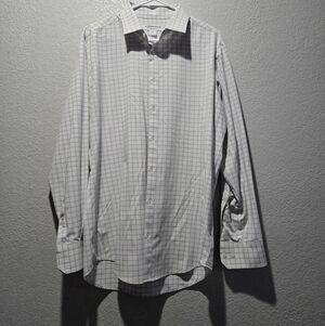 Mizzen+Main Men's Gray Checkered Dress Shirt